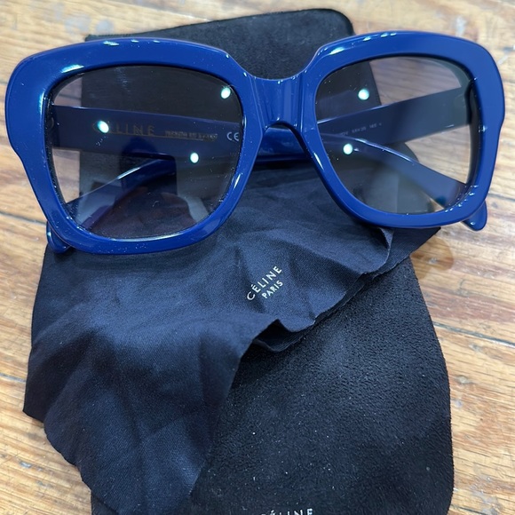 Celine Accessories - Celine Womens Plastic Oversized Cocoon Sunglasses Style CL41022 Cobalt Blue